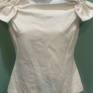 Ted Baker Cream Blouse with Gathered Sleeves